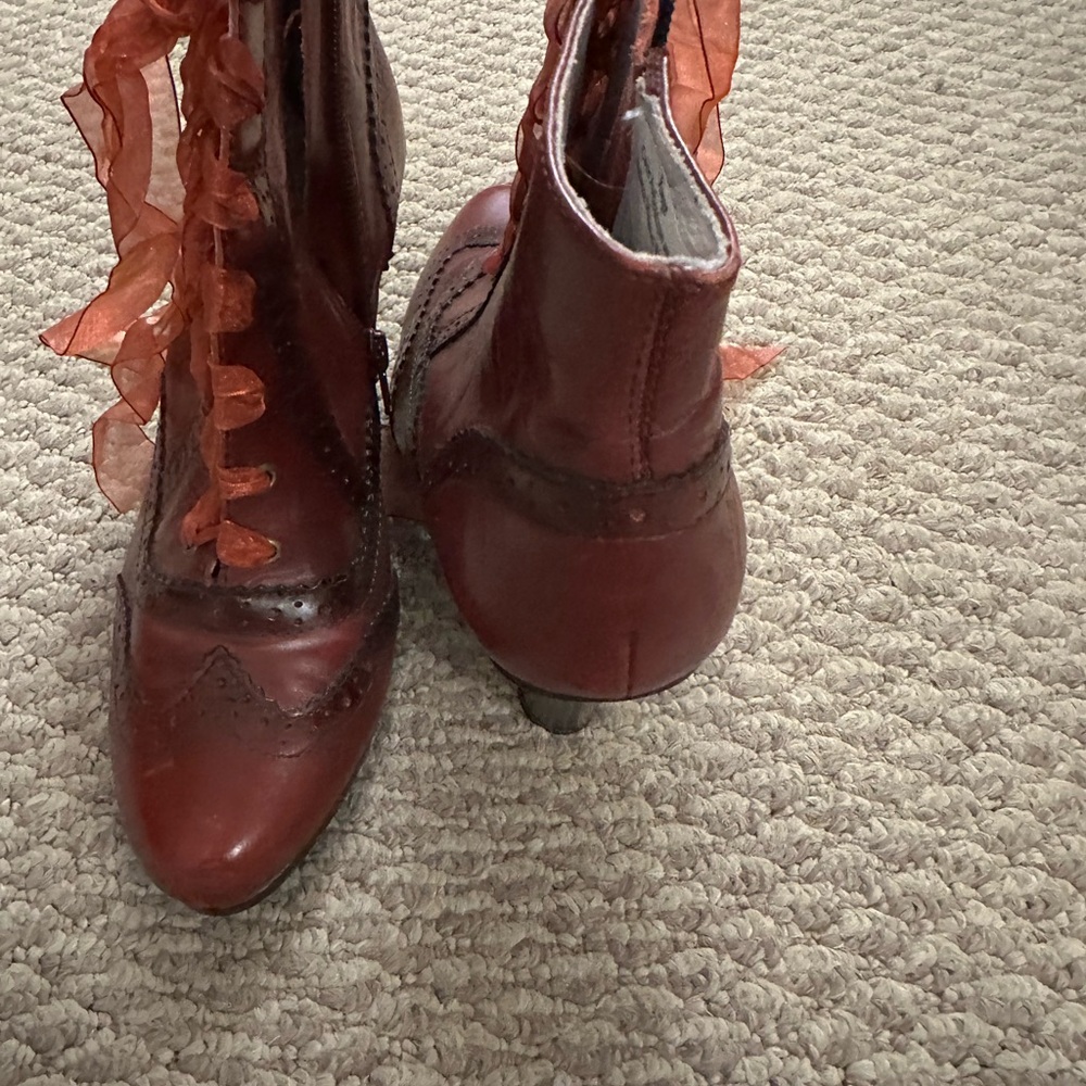 Hush Puppies Burgundy Lace-Up Boots - Picture 3 of 7